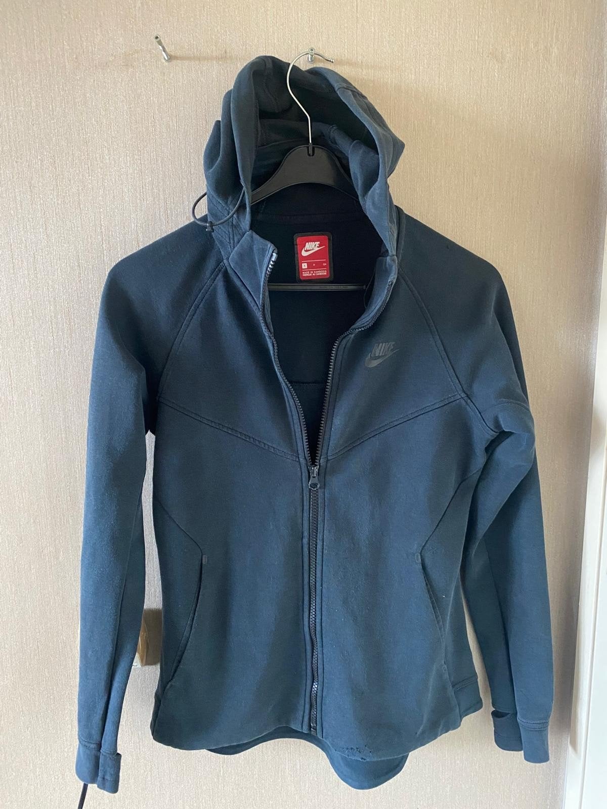 Nike Tech Fleece Hoodie - Donkerblauw - maat S, Ophalen of Verzenden, Zo goed als nieuw, Blauw