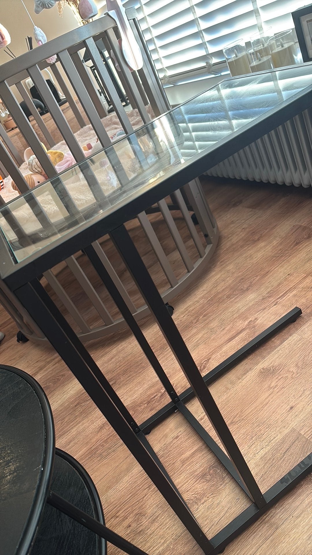 Bijzet tafel ikea 35x65, Ophalen, Zo goed als nieuw, Rond, Minder dan 55 cm