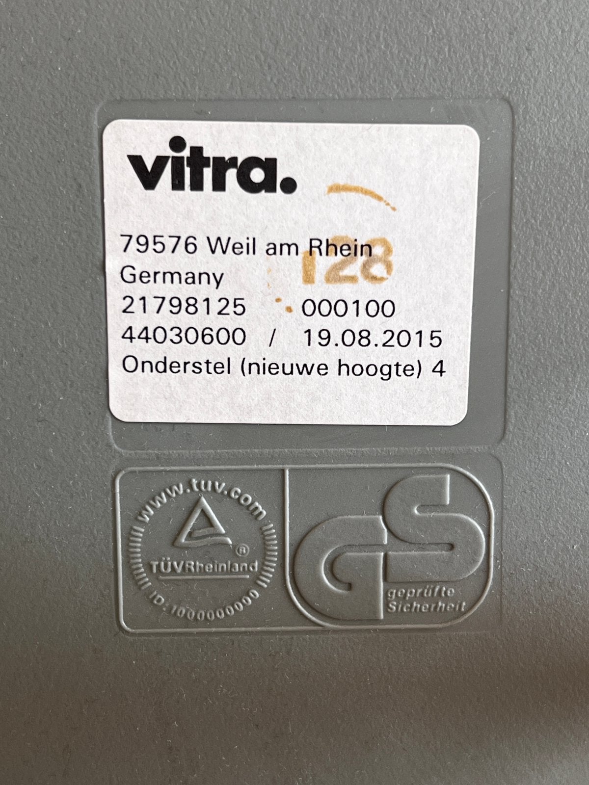 3 originele Vitra Eames DSW stoelen – Moss Grey / Hopsak, Ophalen, Zo goed als nieuw, Kunststof