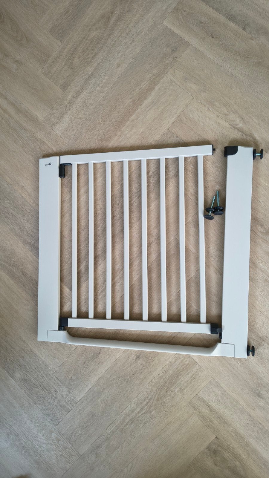Nieuw Geuther Easylock traphek 87-95 cm oatmeal, Ophalen, Zo goed als nieuw, Klemhekje, Hout