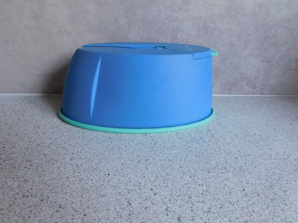 Tupperware Elite Voorraadbus 750 ml Blauw Turquoise, Blauw, 750 ml, Ophalen of Verzenden, Zo goed als nieuw