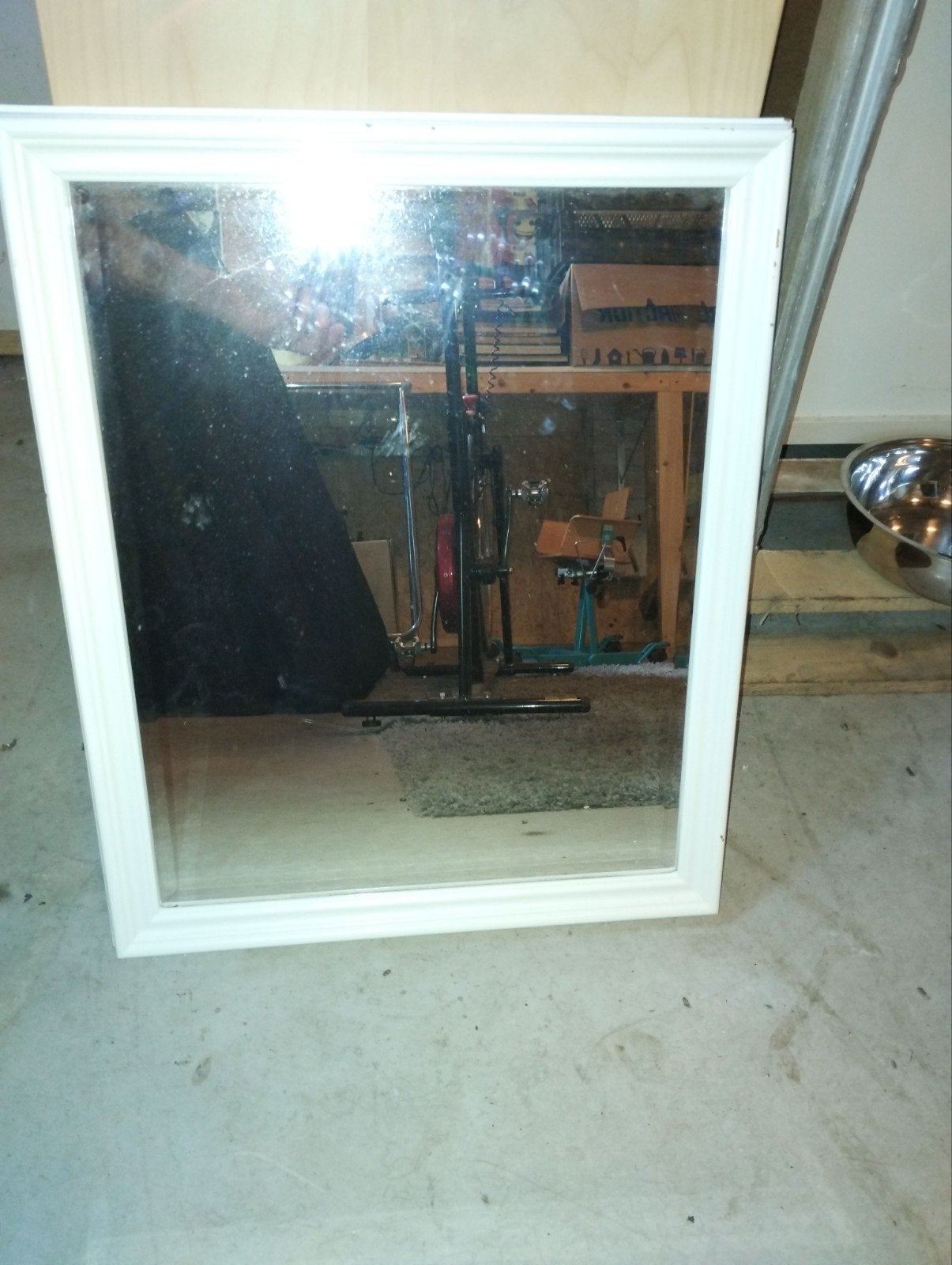 Spiegel wit, Ophalen of Verzenden, Rechthoekig, Minder dan 50 cm, Minder dan 100 cm