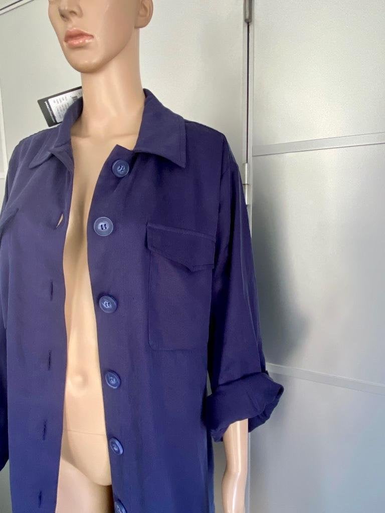 i296 Nieuw: Yesta maat 46+48=XL lang jasje vest blouse-jurk, Blauw, Maat 42/44 (L), Ophalen of Verzenden, Jasje