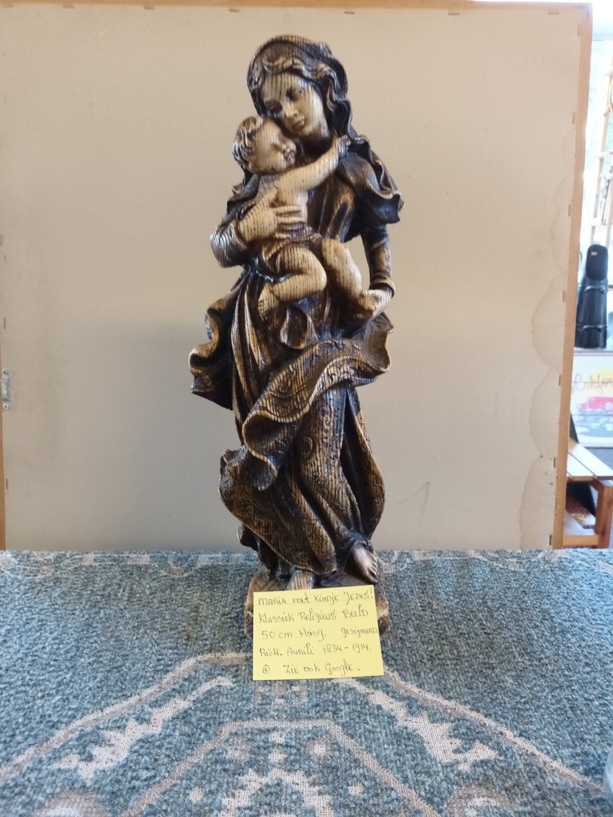 supermooi religieus beeld Maria met kindje, Antiek en Kunst, Ophalen