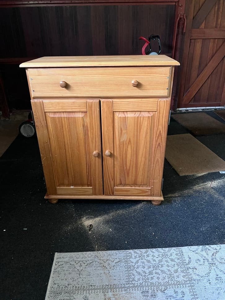 Houten kastje met lade en deurtjes 94x80x38 cm, Huis en Inrichting, Kasten | Overige, Ophalen, Gebruikt