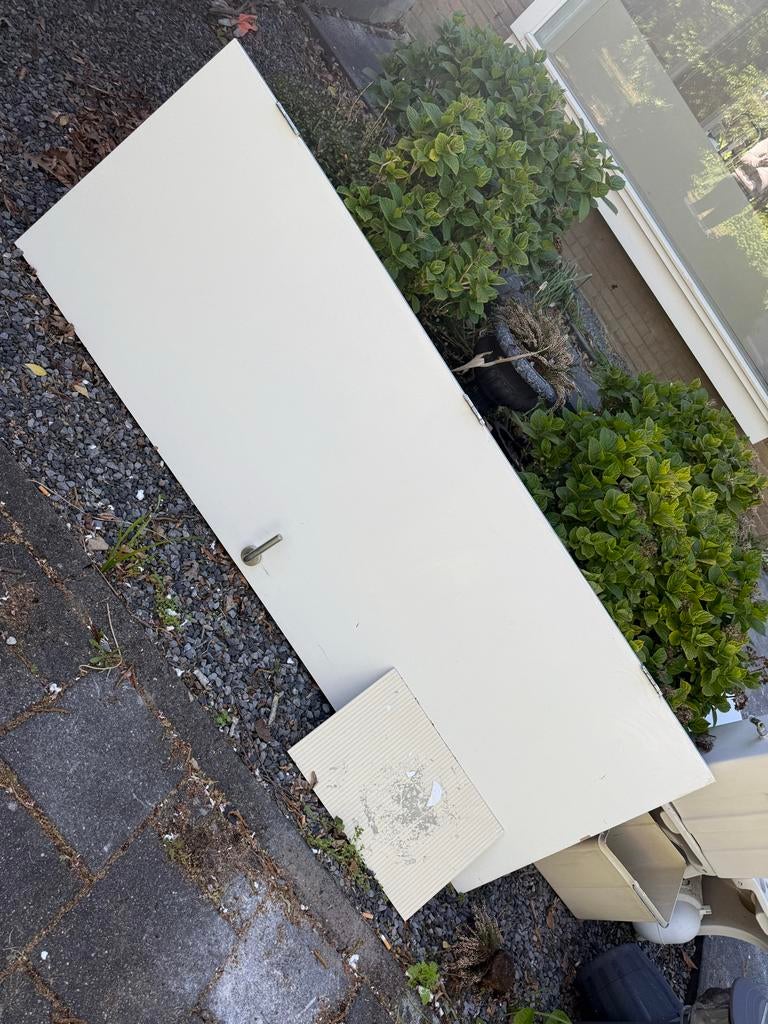 Gebruikte binnendeur met klink 6x, Doe-het-zelf en Verbouw, Deuren en Horren, Ophalen, Gebruikt, Minder dan 80 cm, Binnendeur