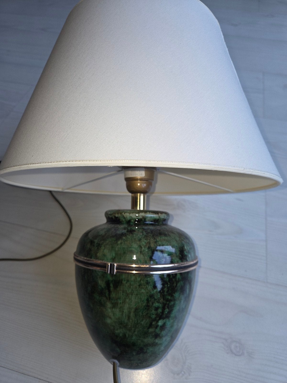 Vintage tafellamp Louis Drimmer (jaren '70), Groen, Vintage, Gebruikt, Ophalen of Verzenden