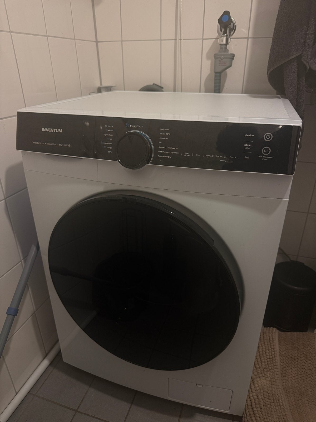 Inventum VWM9010W Wasmachine 9kg, (1Jaar garantie), Ophalen, 1200 tot 1600 toeren, Energieklasse A of zuiniger, 8 tot 10 kg