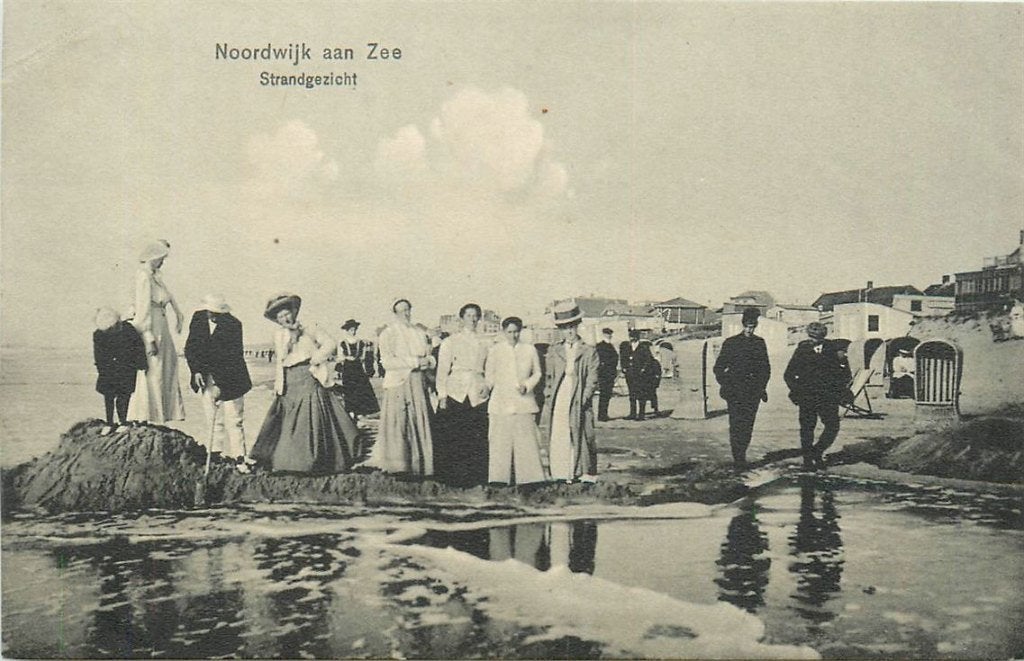 701-384-019 Noordwijk aan Zee Strandgezicht, Ophalen of Verzenden, Voor 1920, Zuid-Holland