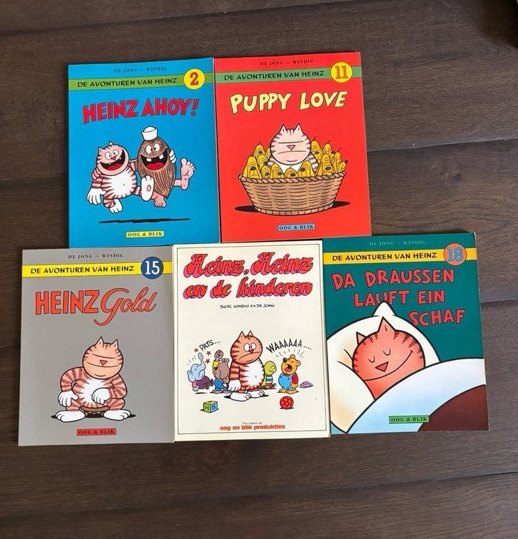 5 stripalbums van HEINZ, Meerdere stripboeken, Ophalen of Verzenden, Gelezen