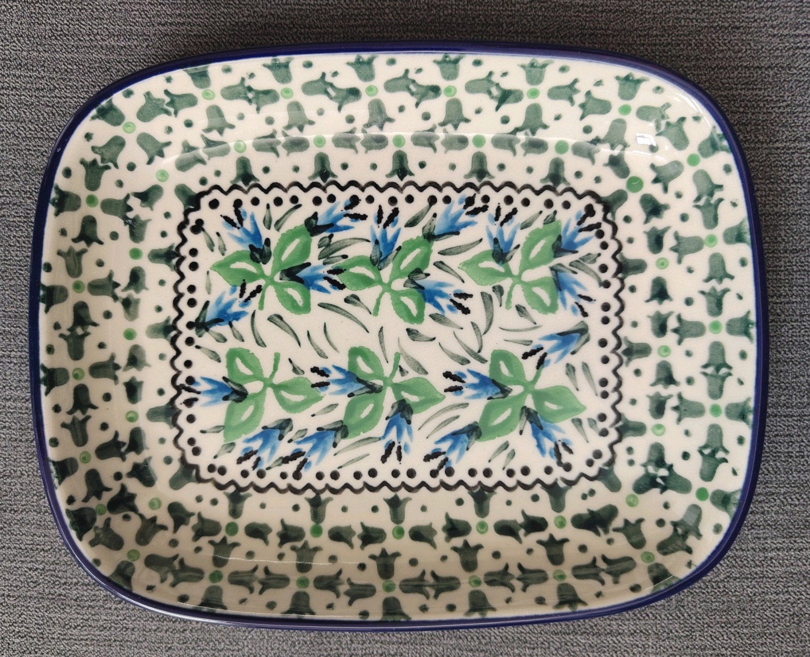Bunzlau - Boleslawiec - Schaal rechthoek 18,5cm - Nieuw, Huis en Inrichting, Keuken | Servies, Keramiek, Nieuw, Ophalen of Verzenden