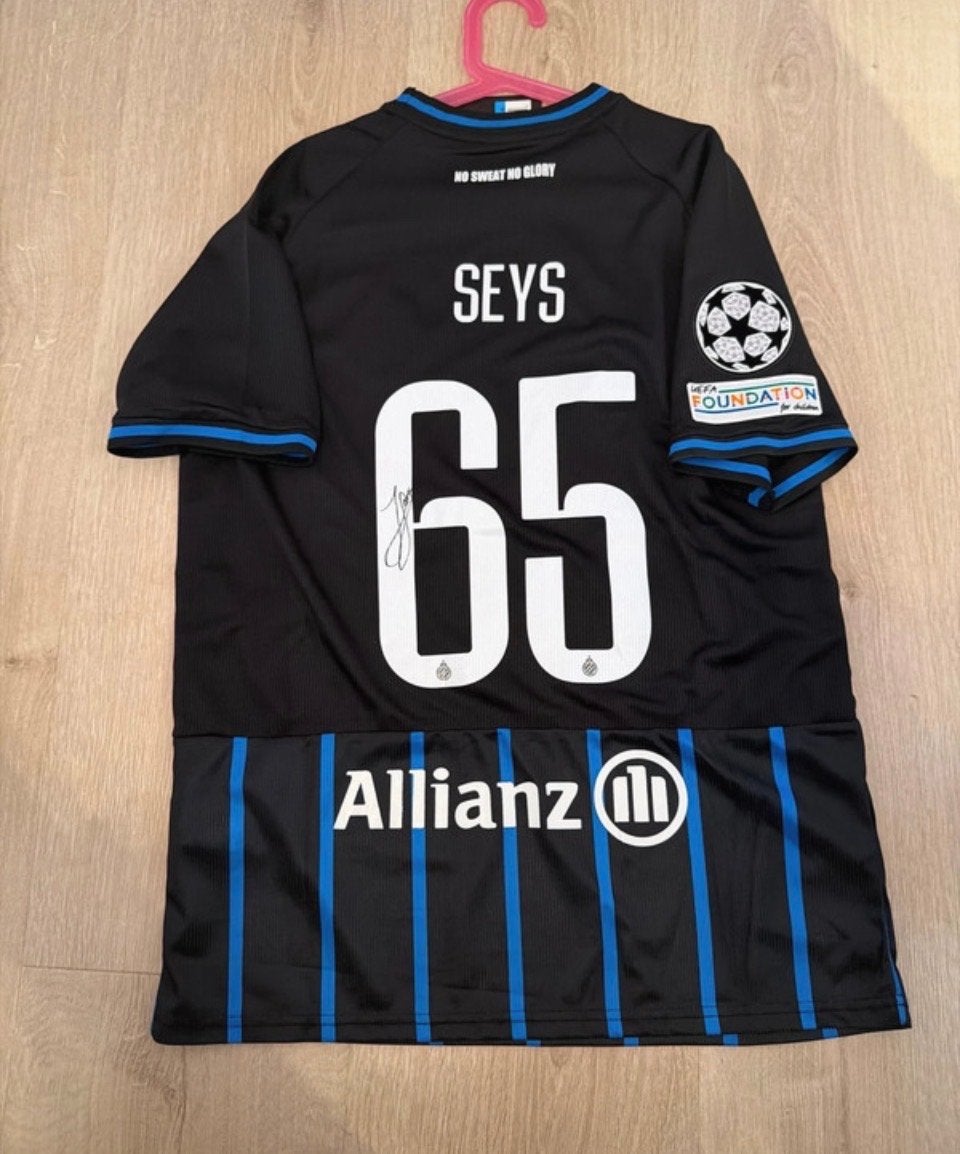 Club Brugge Thuisshirt Seys #65 Gesigneerd, Zwart, Nieuw, Overige maten, Ophalen of Verzenden