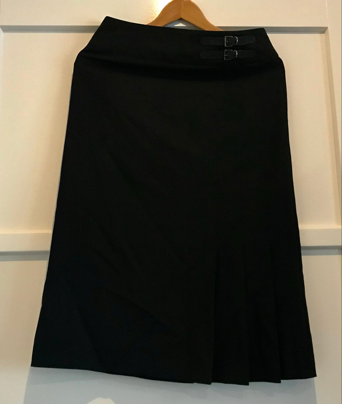 Zwarte kokerrok met gespen - Your Sixth Sense C&A, Kleding | Dames, Zwart, Ophalen of Verzenden, Zo goed als nieuw, Maat 36 (S)