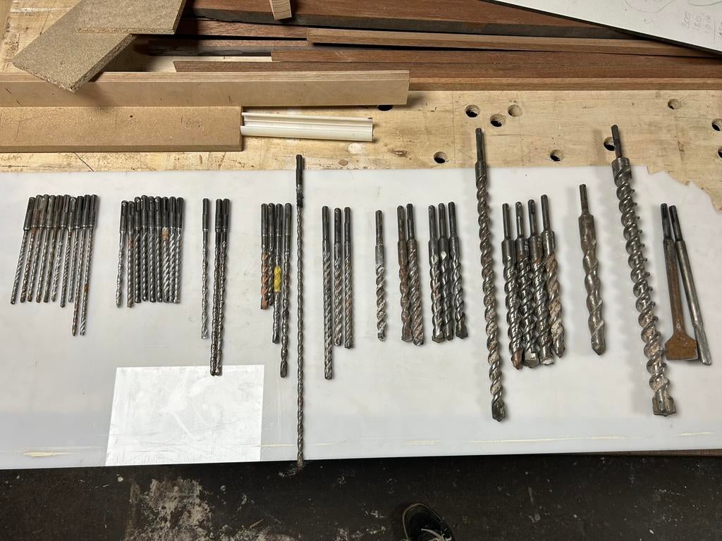 Sds boren div maten, Ophalen of Verzenden, Gebruikt, Boor- en/of Breekhamer