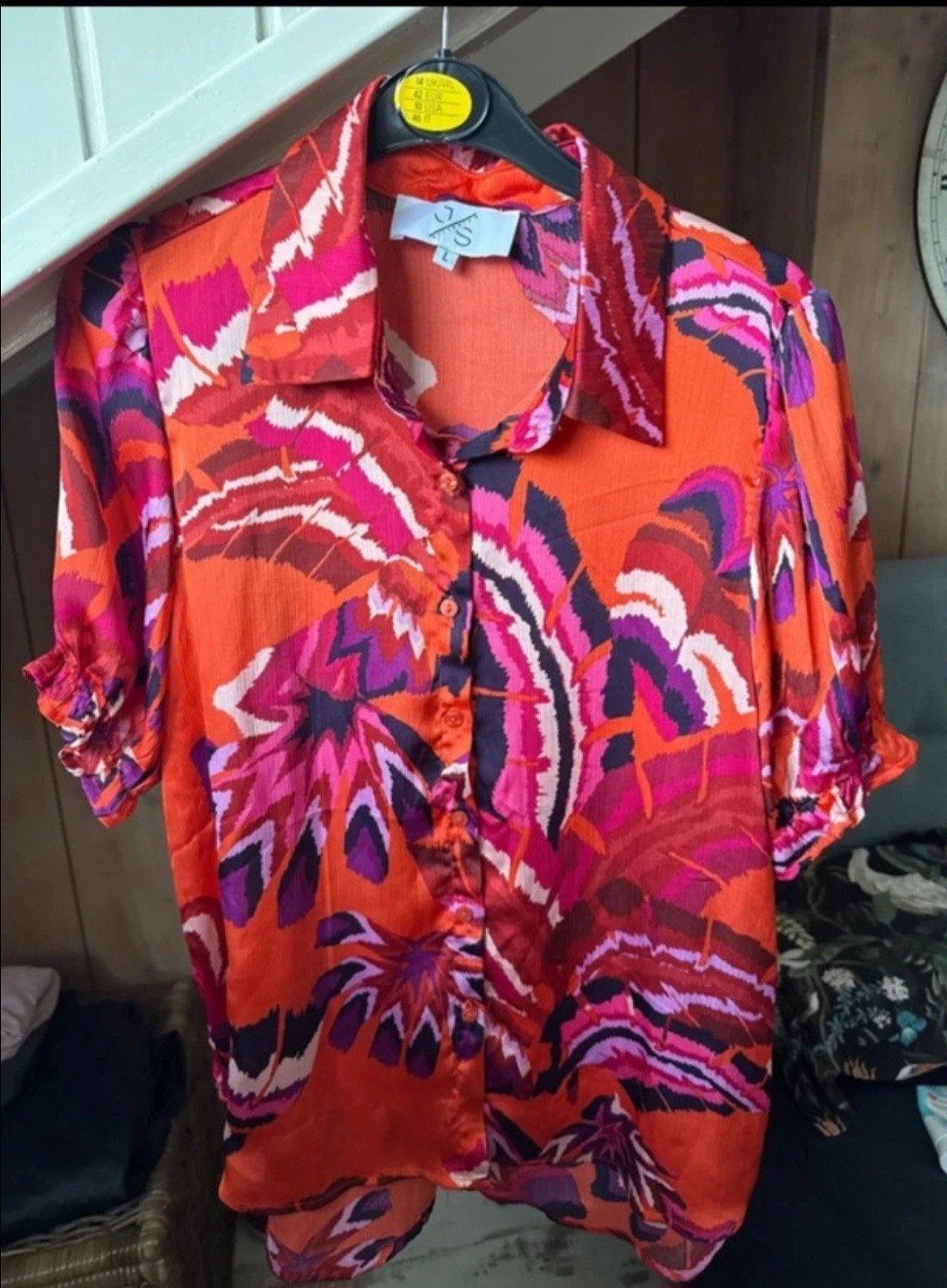 Kleurrijke blouse L, Ophalen of Verzenden, Zo goed als nieuw