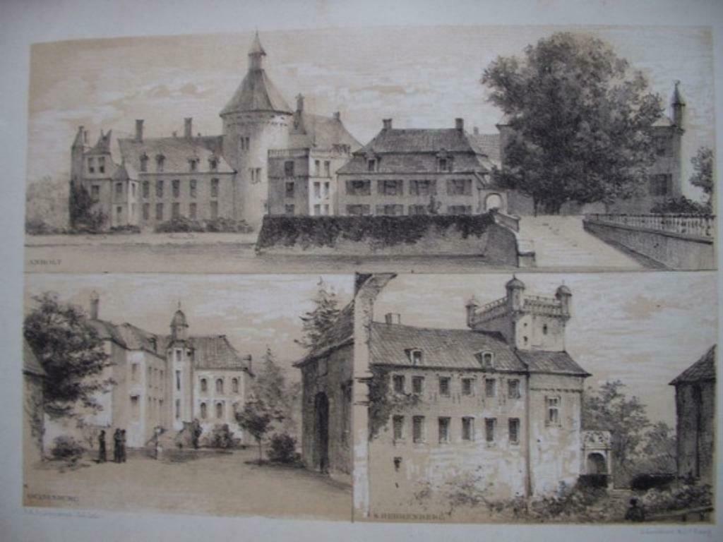 075 / Anholt / s,Heerenberg/ Swanenburg Litho 1876, Ophalen of Verzenden