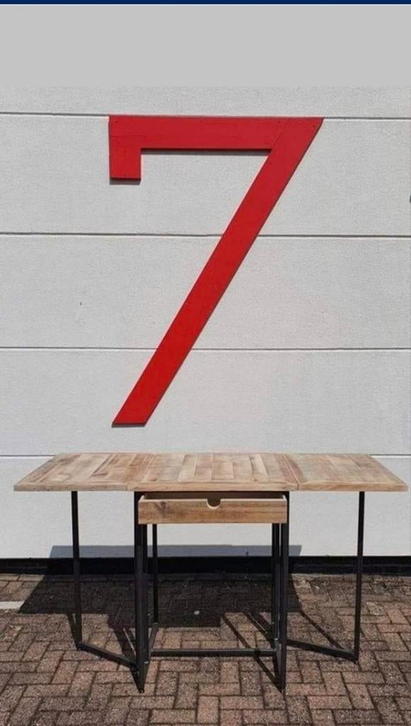 Bartafel met aanzetbladen – gerecycled steigerhout. MOET WEG, Ophalen, Nieuw