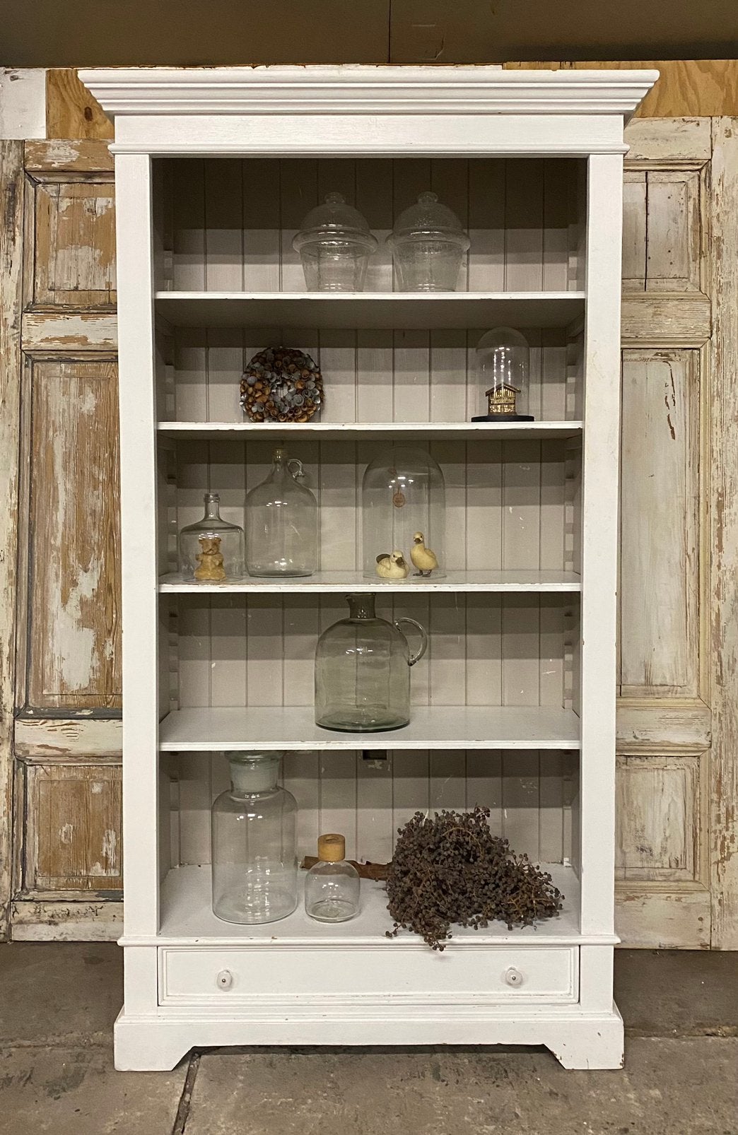 Oud Grenen Kast, Schappenkast, Keukenkast, Bibliotheekkast, Ophalen
