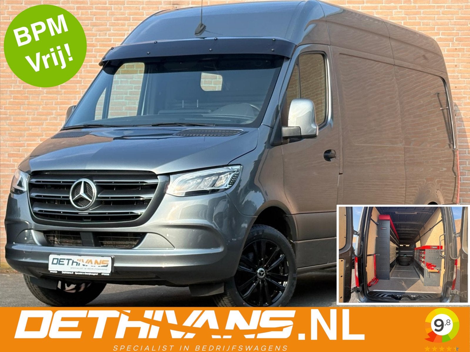 Mercedes-Benz Sprinter 317CDI 170PK L2H2 RWD 9G-Tronic / Tac, Automaat, Gebruikt, 4 cilinders, Start-stop-systeem
