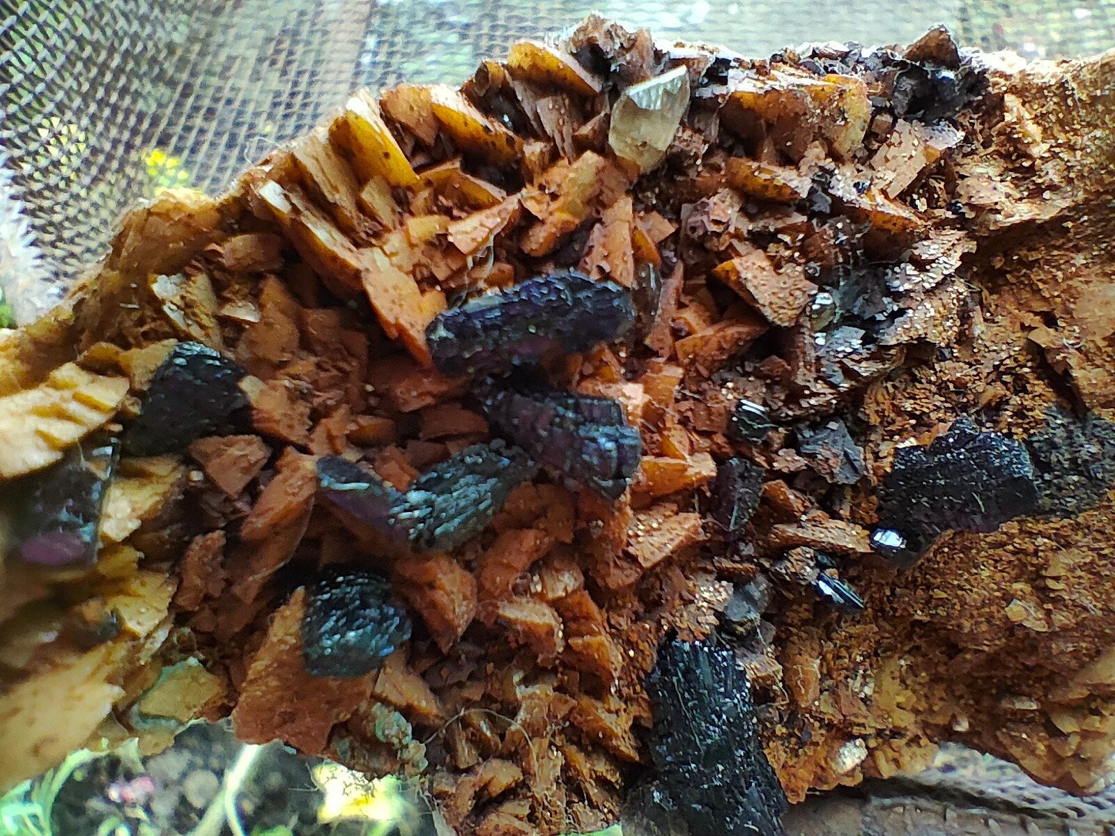 Azuriet kristallen op moedergesteente - 228 gram, Verzamelen, Mineralen en Fossielen, Ophalen