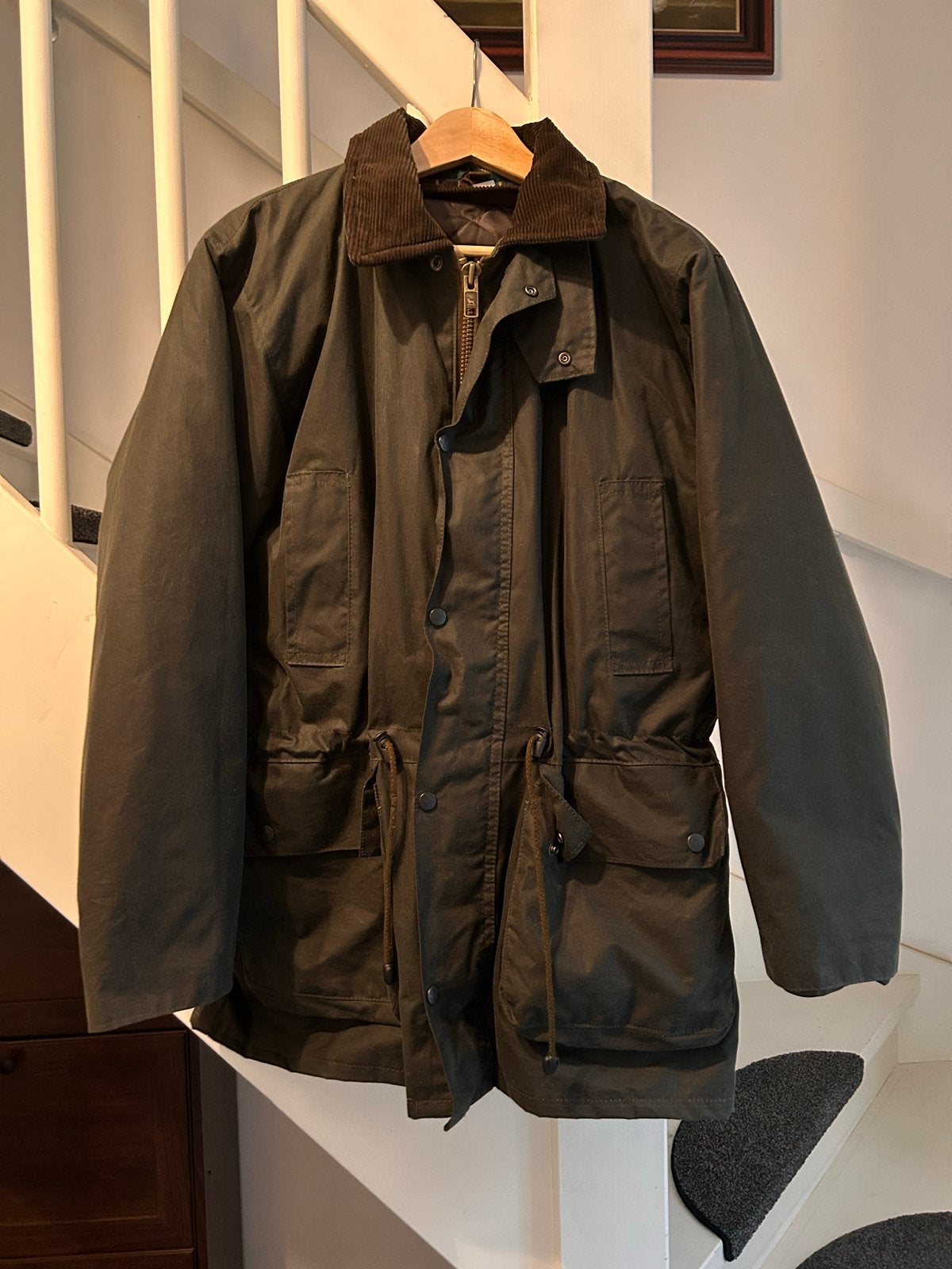 Dames Groene Wax Jas 40 met Uitneembare Voering - Nieuwstaat, Ophalen, Zo goed als nieuw, Maat 38/40 (M), Groen
