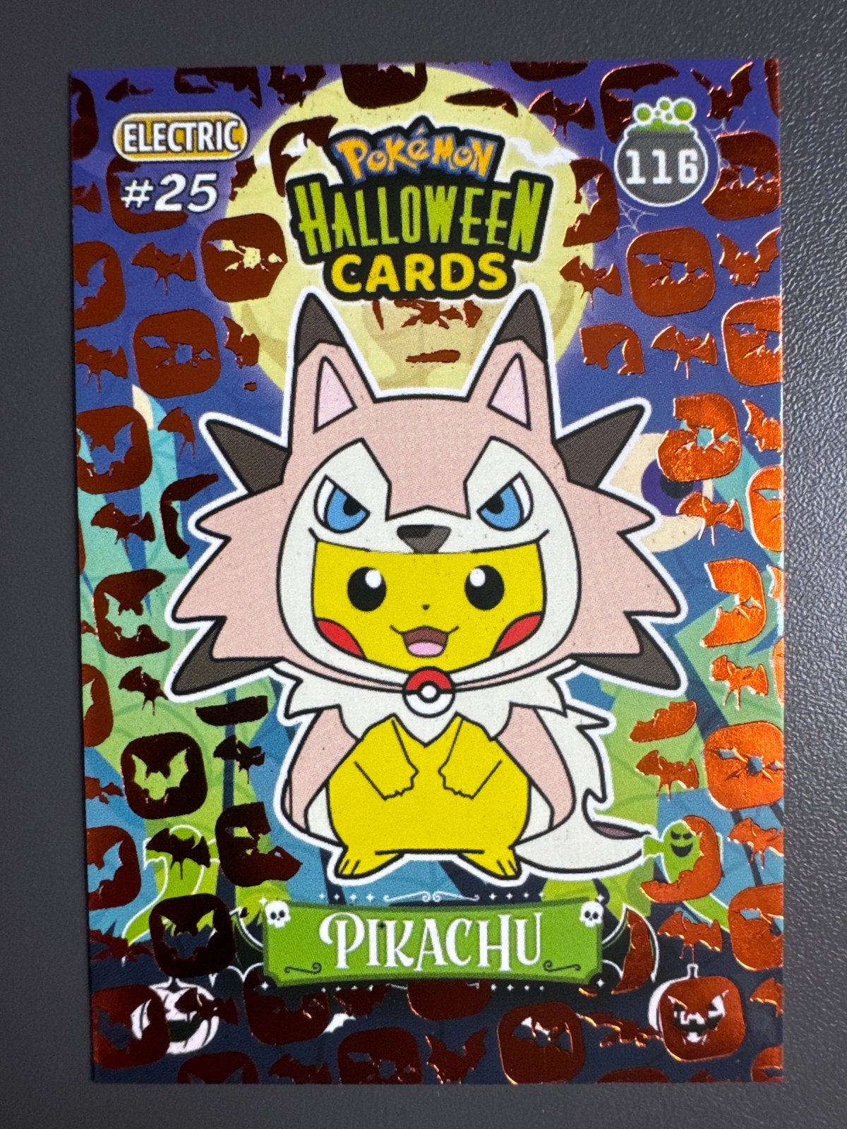 Pikachu Halloween Kaart - Collectoons 2025 (Foil), Ophalen of Verzenden, Nieuw, Losse kaart, Foil
