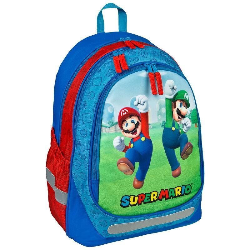 Super Mario Rugzak / Rugtas / Schooltas - 43 cm, 30 tot 40 cm, Blauw, Overige typen, Ophalen of Verzenden