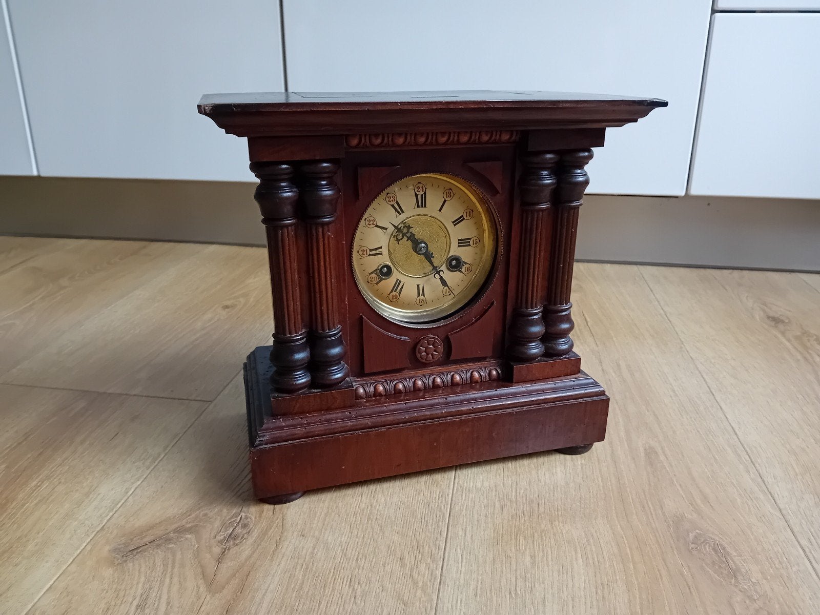 Antieke mantelklok 1920, pendule of tafelklok, Ophalen of Verzenden