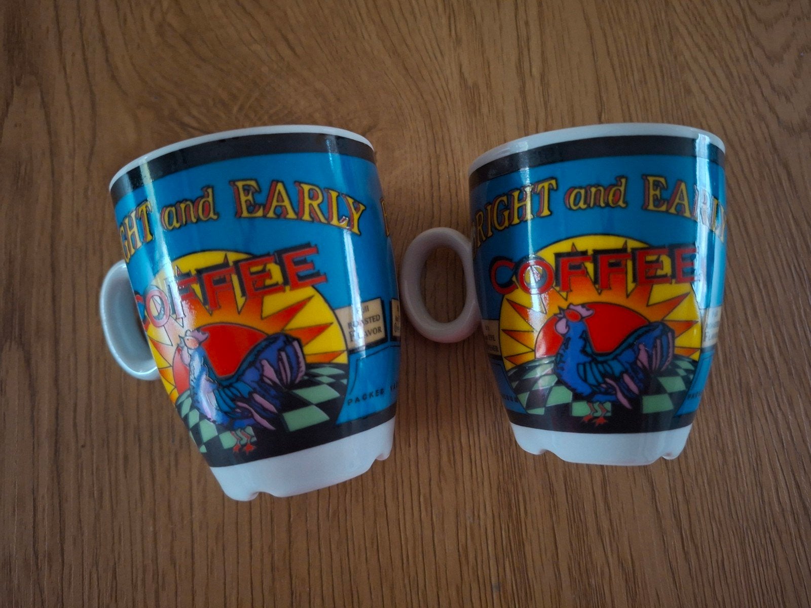 2 keramieke koffie bekers van L.Dake, Overige merken, Keramiek, Vintage, Ophalen of Verzenden