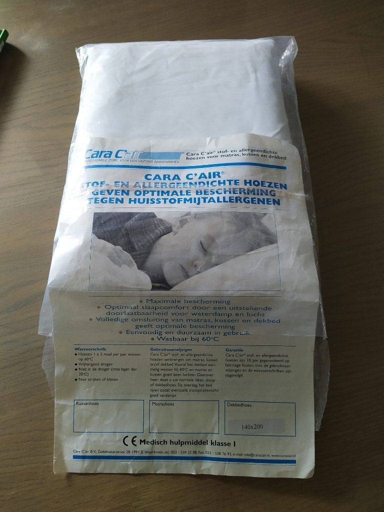 zgan anti-allergie dekbedovertrek 140 x 200 Cara C'air, Huis en Inrichting, Eenpersoons, Wit, Dekbedovertrek, Overige materialen