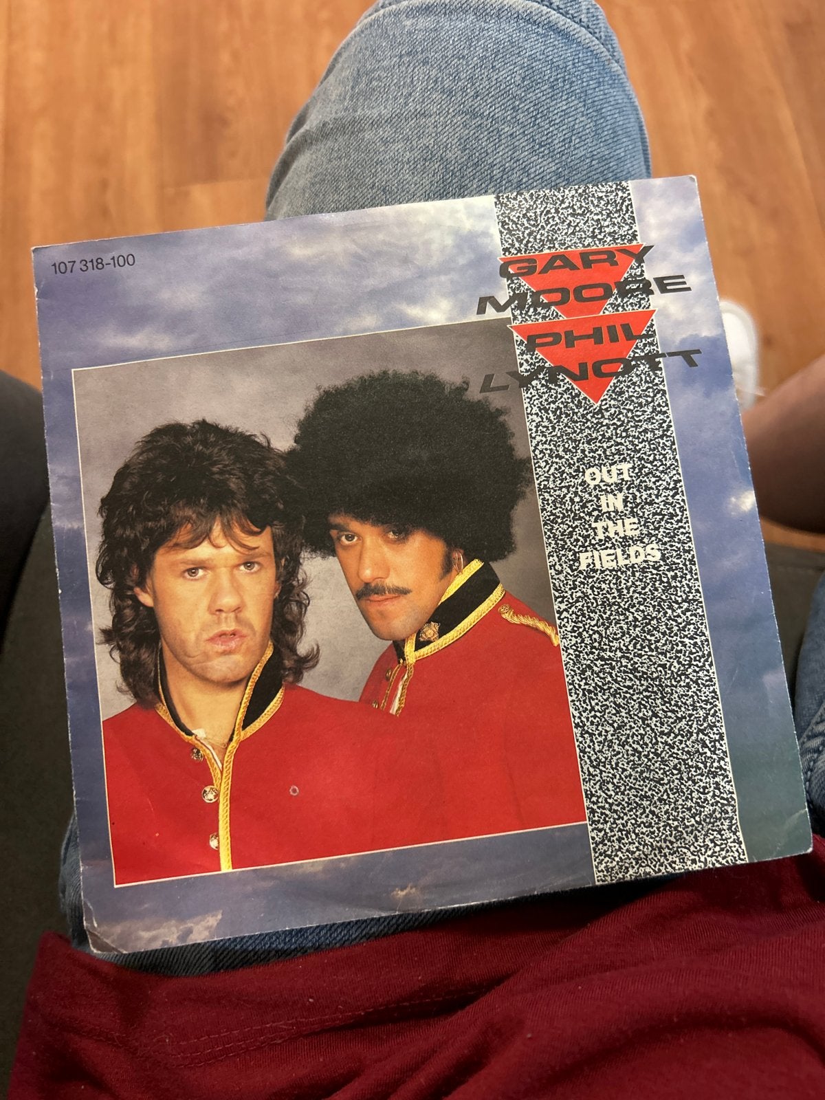 Gary Moore & Phil Lynott - Out In The Fields (Single), Cd's en Dvd's, Vinyl Singles, Gebruikt, 7 inch, Ophalen of Verzenden, EP