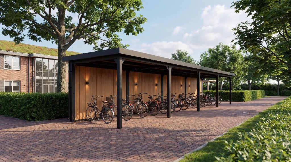 Onderhoudsvrije fietsenstalling | Zelf samenstellen | NIEUW, Ophalen of Verzenden, Nieuw, Metaal, Fietsenberging