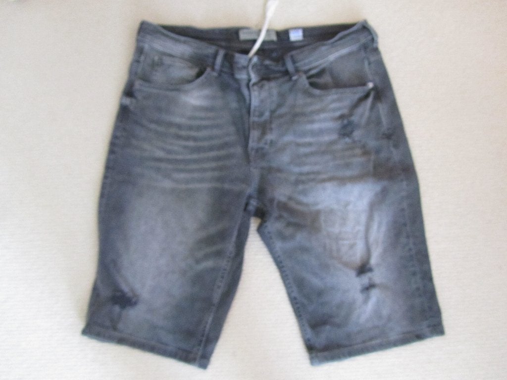 Jeans short donker grijs 36, Kleding | Heren, Zo goed als nieuw, Grijs, Broek of Spijkerbroek, C&A