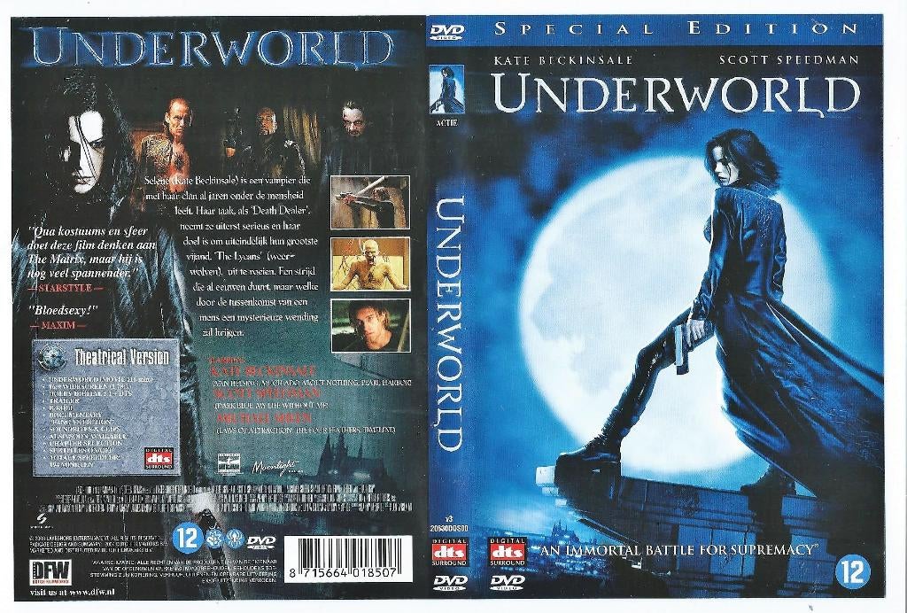 Underworld, Cd's en Dvd's, Vanaf 12 jaar, Ophalen of Verzenden, Zo goed als nieuw, Actiethriller