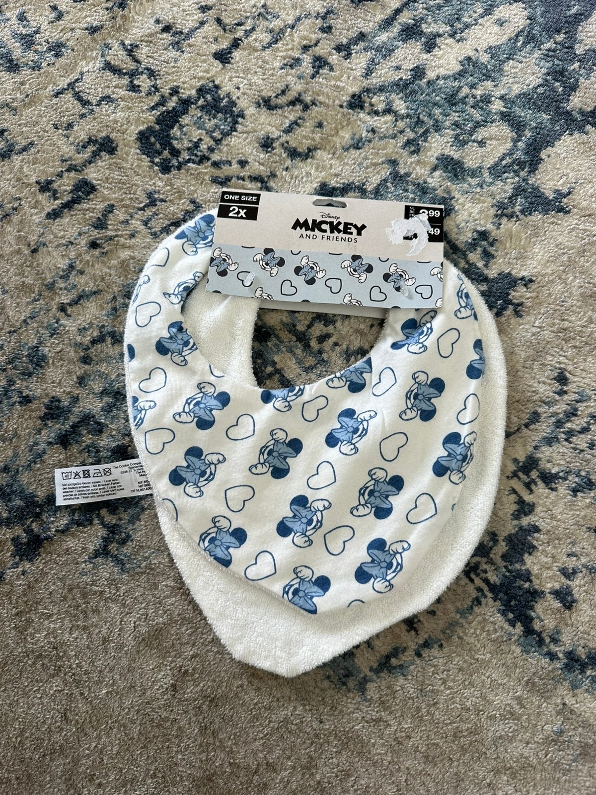 Nieuwe witte kwijl slabbetjes Minnie Mouse, Ophalen of Verzenden, Nieuw