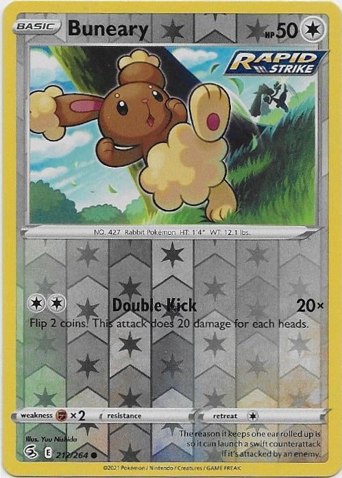 Fusion Strike,  Buneary [reverse] 212/264, Verzenden, Nieuw, Losse kaart