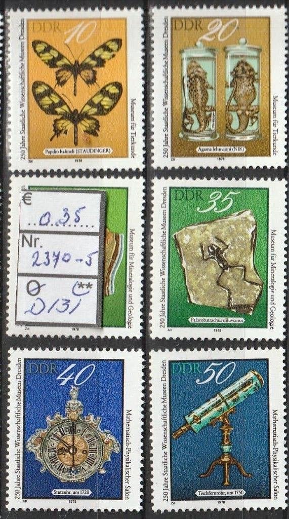 DDR Wetenschapsmusea Michel 2370-5 Nr.D131p, Verzenden, DDR, Postfris