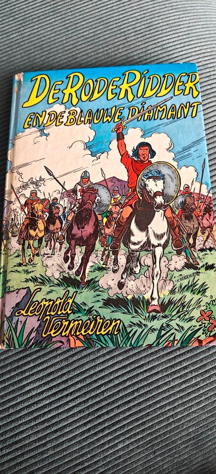 De rode ridder en de blauwe diamant - 3e druk, Eén stripboek, Ophalen of Verzenden, Gelezen