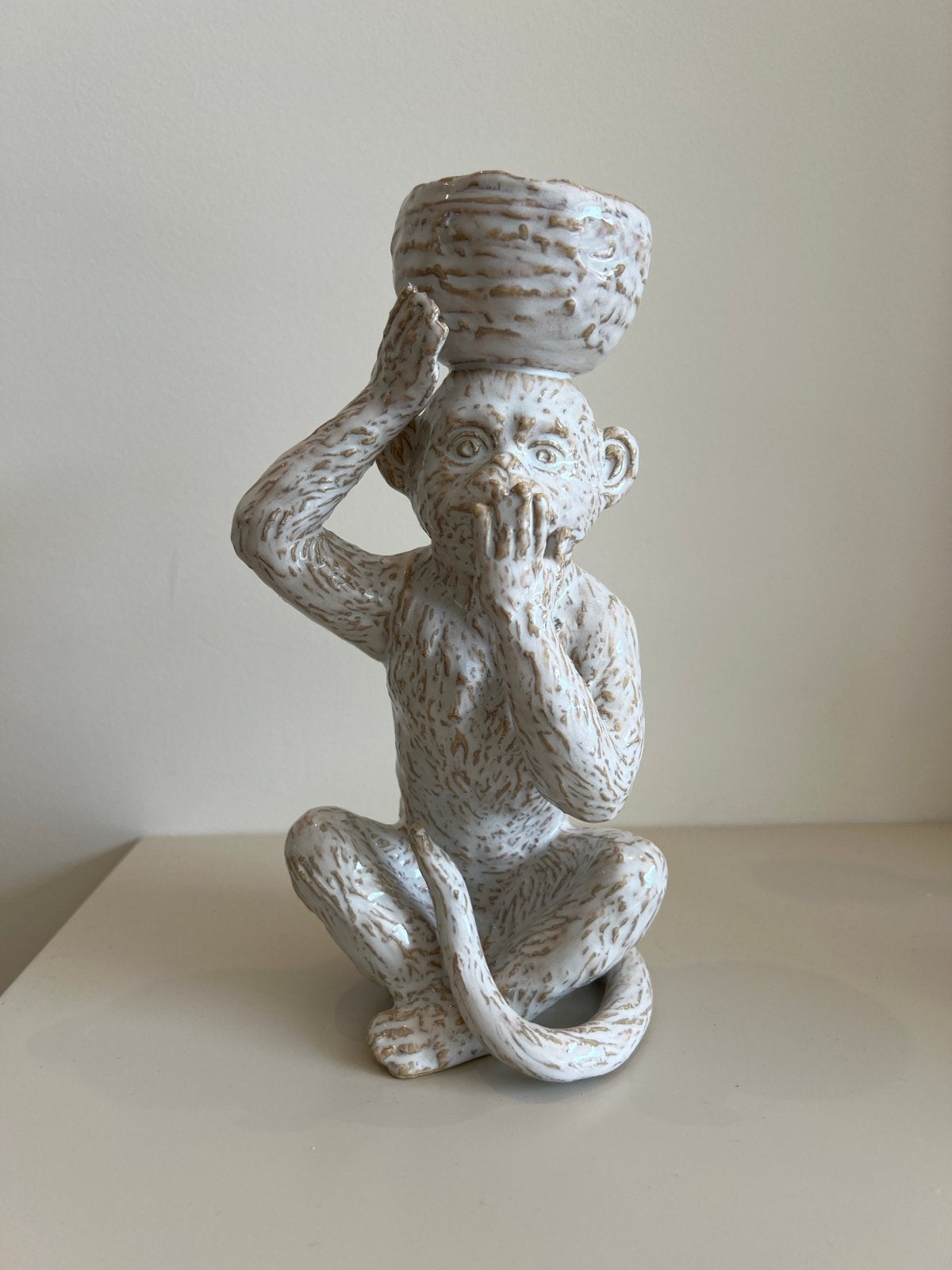 Aap kandelaar/plantenpot 13x24cm, Ophalen