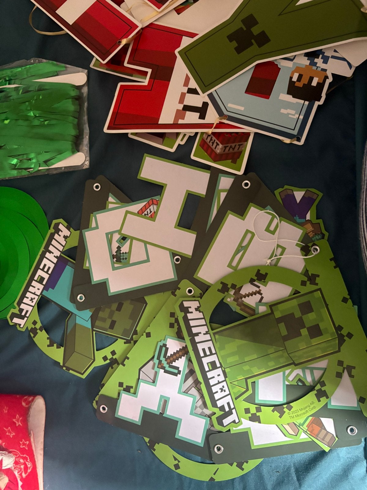 Minecraft Feestversiering - Happy Birthday Slinger, Ophalen, Gebruikt, Versiering, Verjaardag
