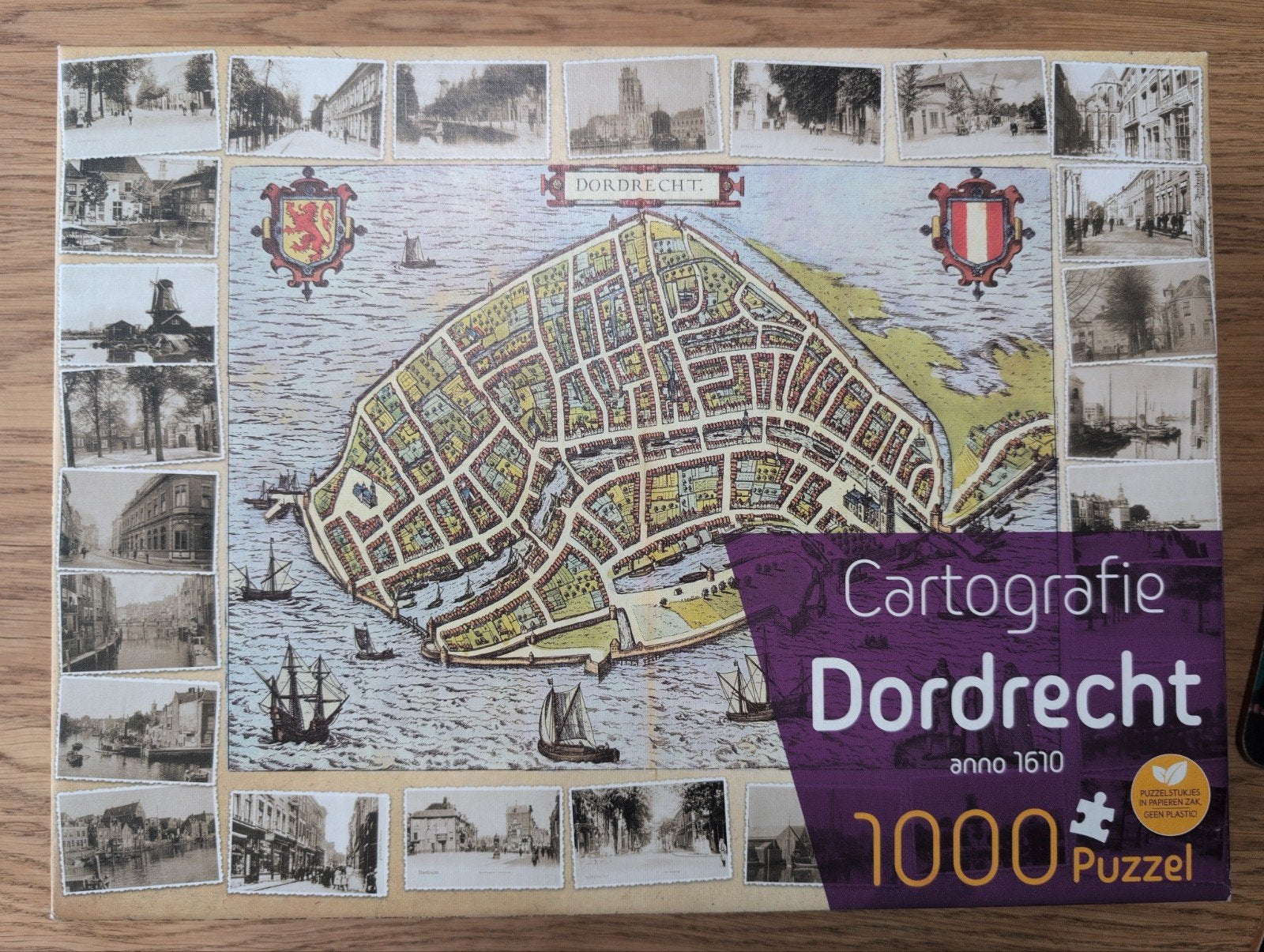 Cartografie Dordrecht anno 1610 - 1000 stukjes puzzel, Ophalen of Verzenden, 500 t/m 1500 stukjes, Gebruikt, Legpuzzel