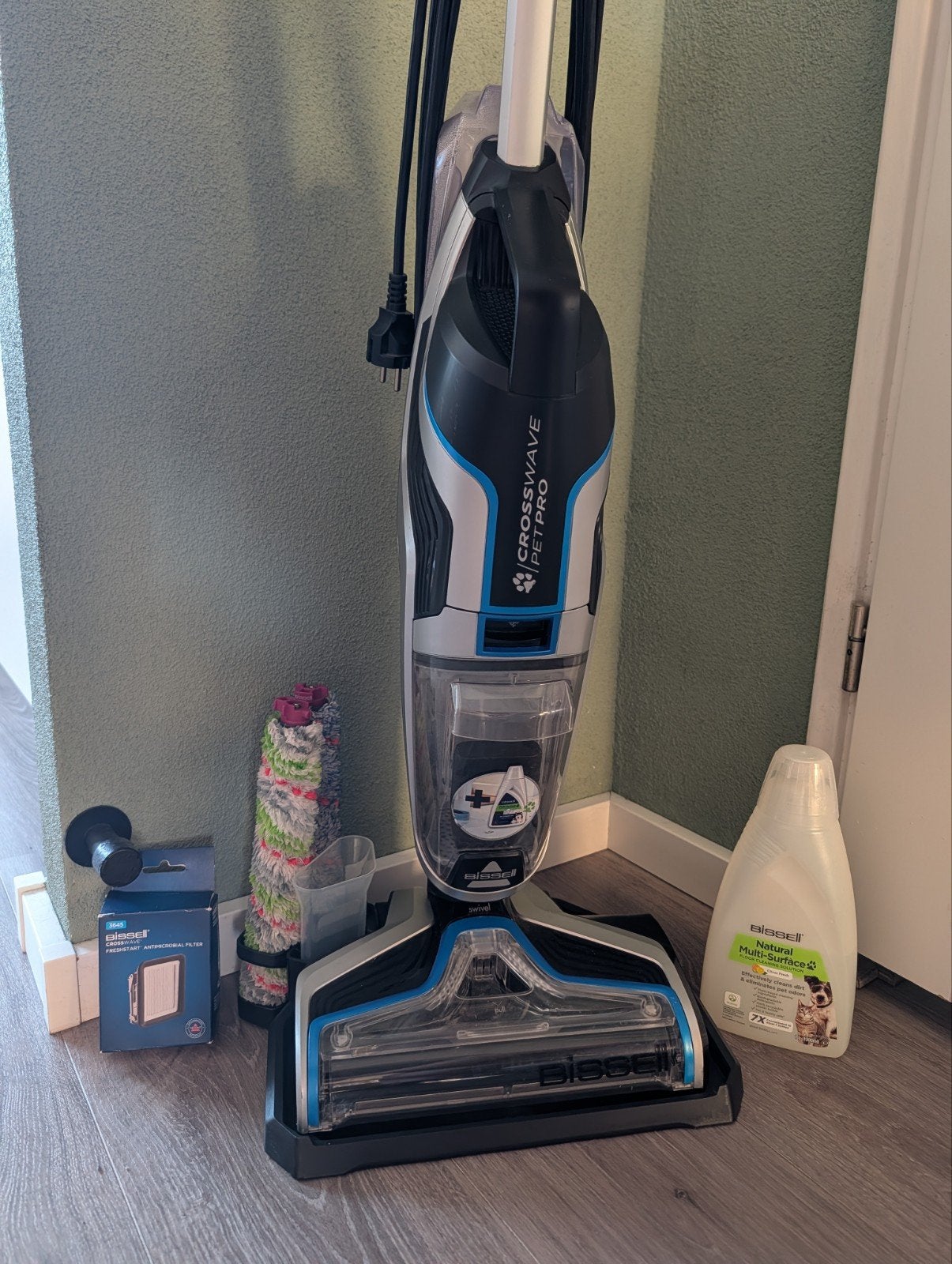 Bissell Crosswave Pet Pro elektrische dweil met accessoires, Witgoed en Apparatuur, Stofzuigers, Overige merken, Ophalen, Combi-reiniger