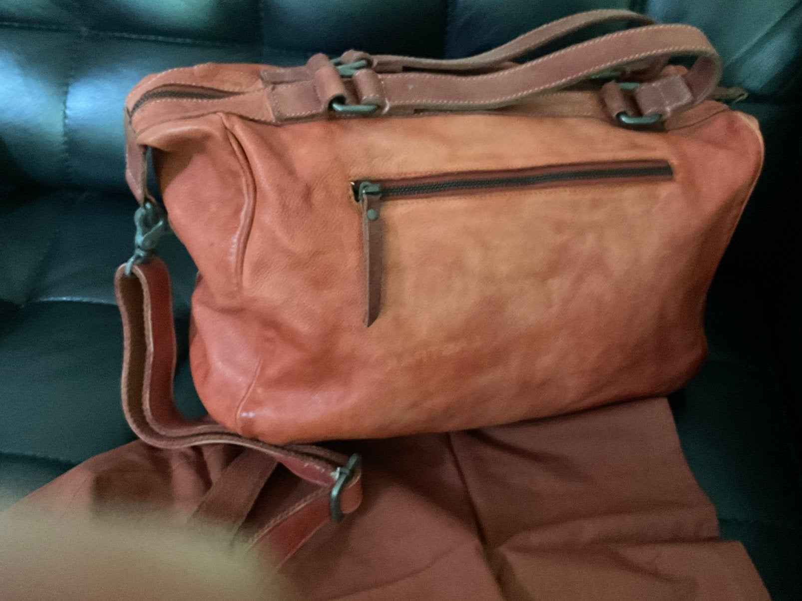 Lederen Berba, damestas., Ophalen of Verzenden, Nieuw, Bruin, Handtas