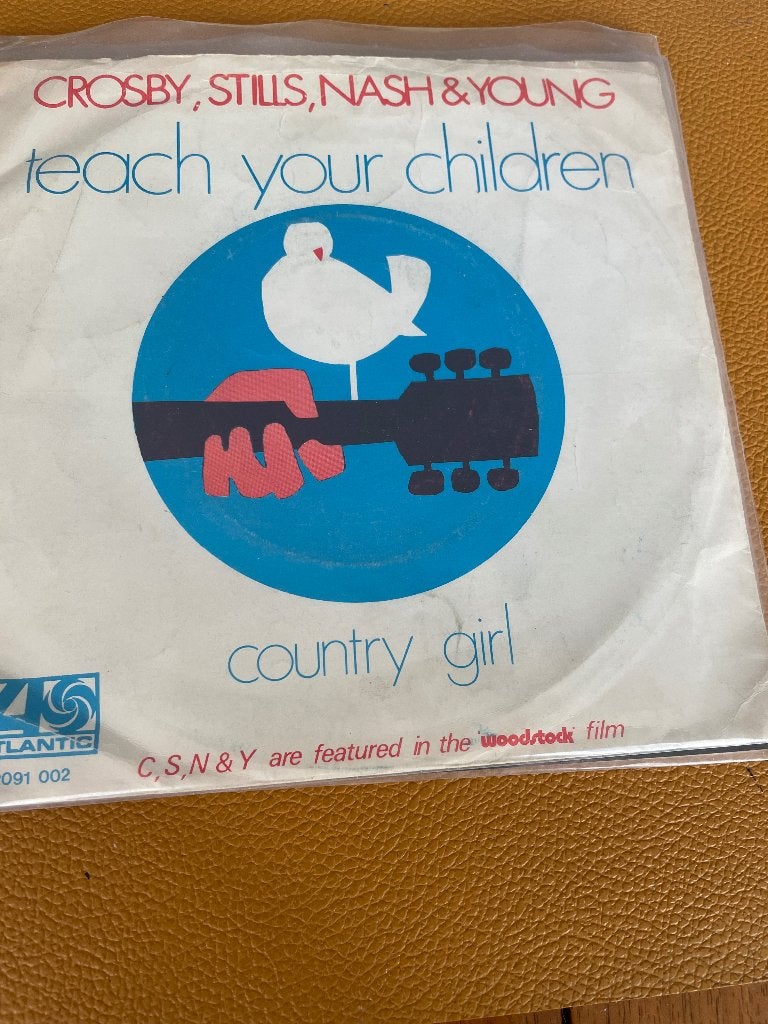 Crosby, Stills, Nash & Young - Teach Your Children 7 inch, Cd's en Dvd's, Gebruikt, 7 inch, Pop, EP