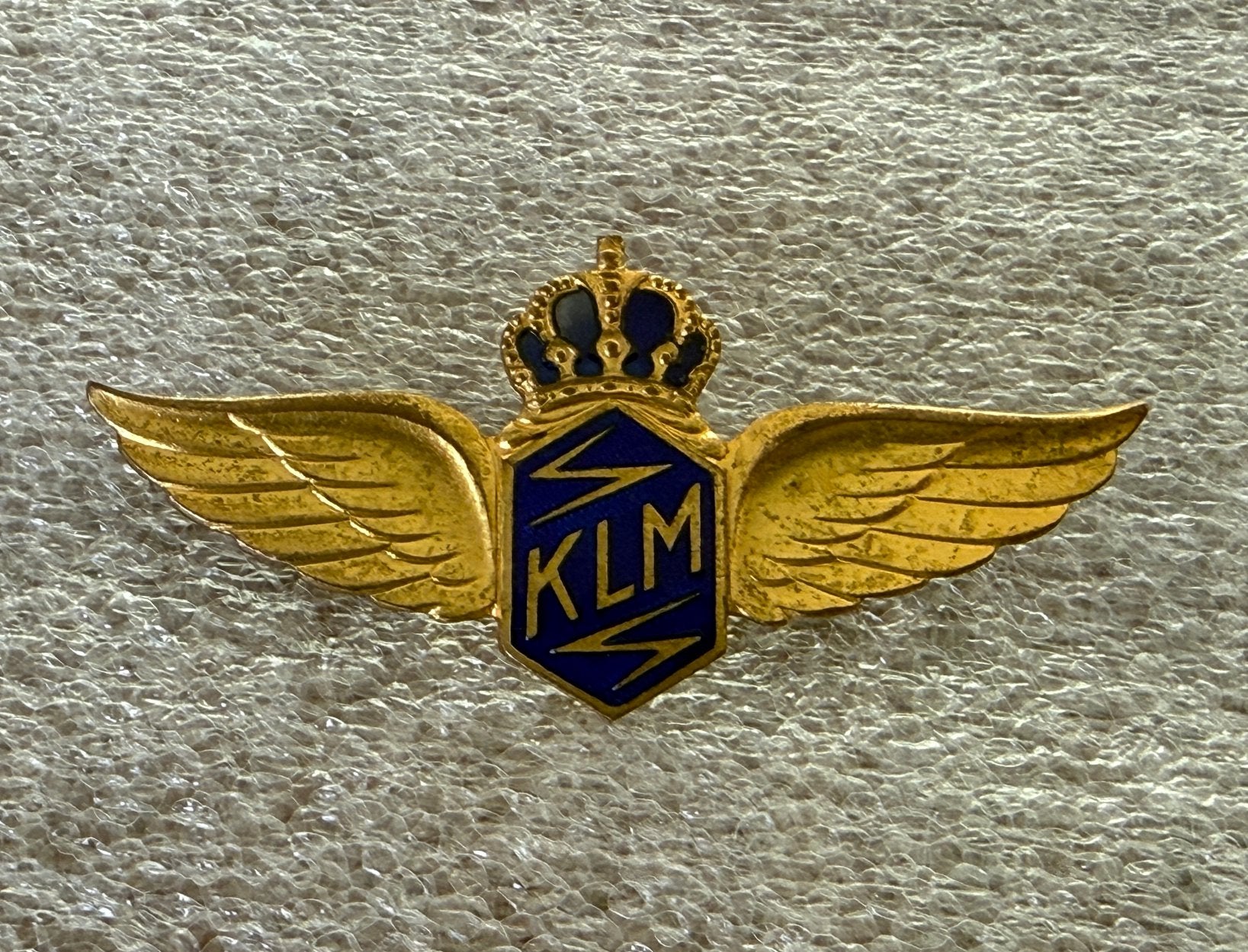 KLM Telegrafisten Wing, Vintage, Ophalen of Verzenden, Gebruikt, Patch, Badge of Embleem