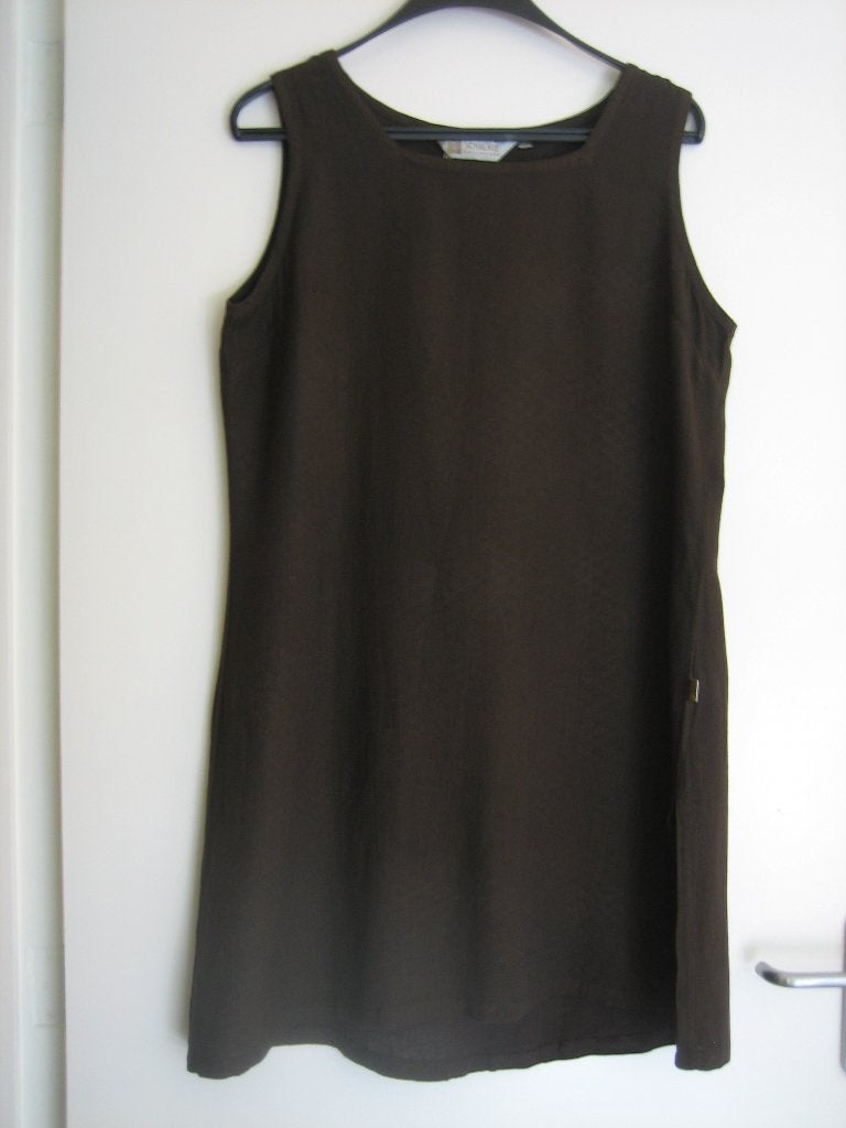 Nieuw! Donkerbruine tuniek-jurk SCHALKIE 42-44 snazzeys, Schalkie, Bruin, Verzenden, Maat 42/44 (L)