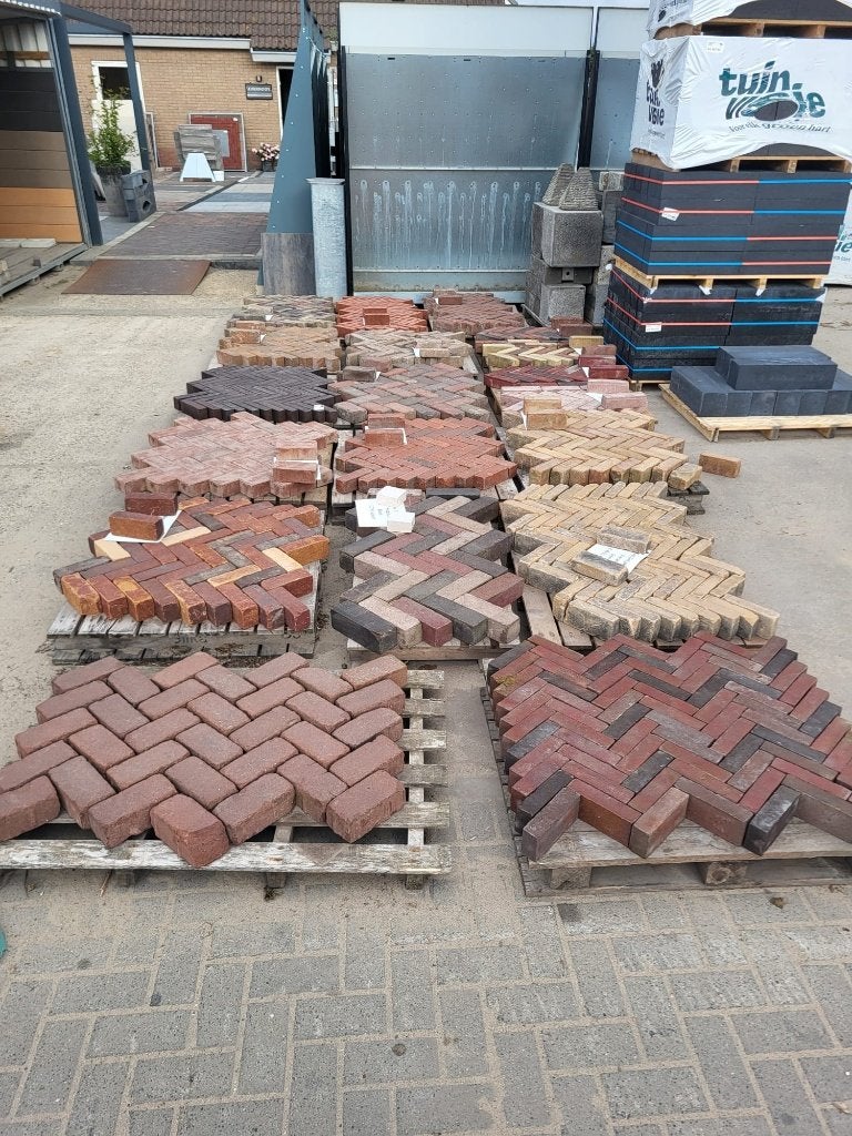 Grote hoeveelheden / soorten gebruikte hard gebakken klinker, Tuin en Terras, Ophalen, Gebruikt, Keramiek, Klinkers