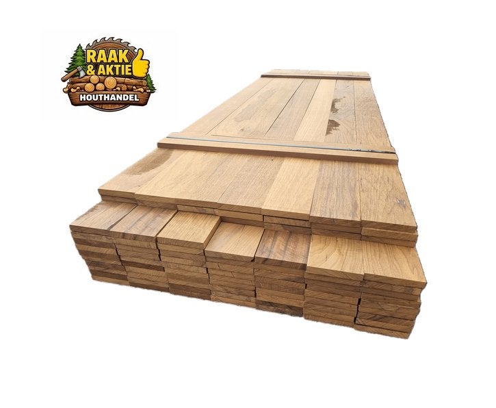 Hardhouten planken geschaafd 2.2x14.5 cm - nr: HP226, Ophalen, Planken, Nieuw, Hardhout