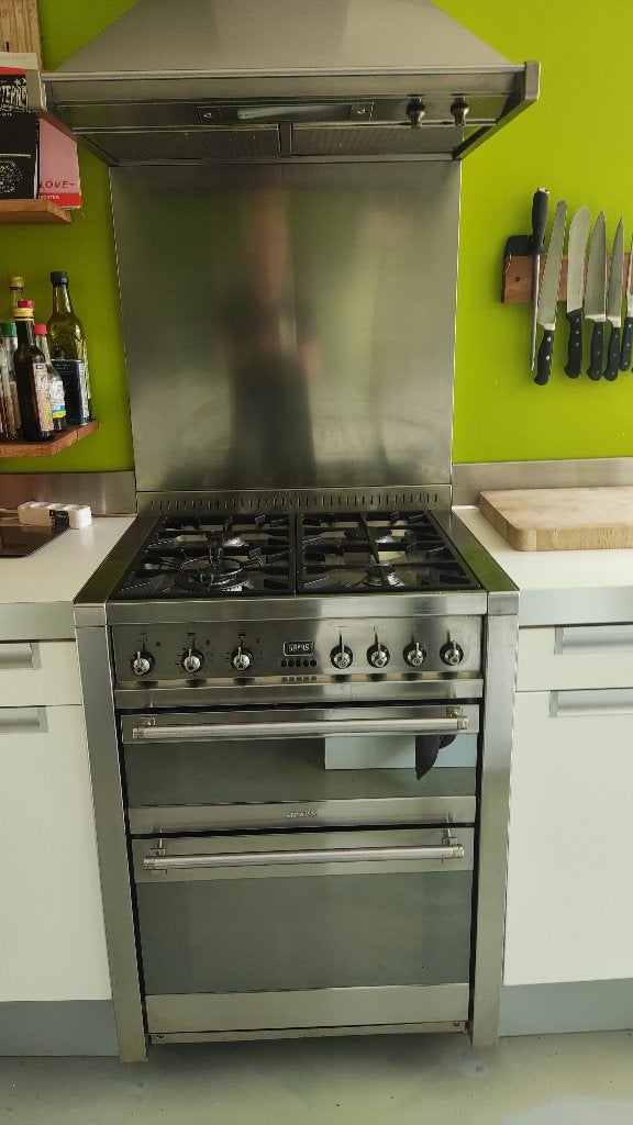 smeg fornuis set dubbele oven, Ophalen, Gebruikt, 60 cm of meer, 4 kookzones