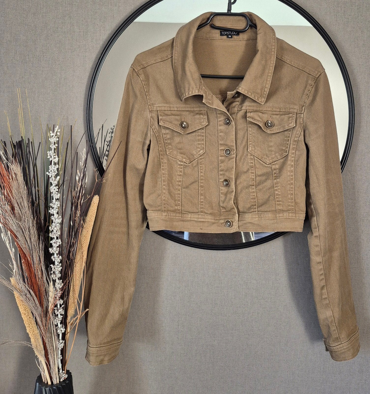 Top Studio jeans jasje maat M, Maat 38/40 (M), Beige, Ophalen of Verzenden, Zo goed als nieuw